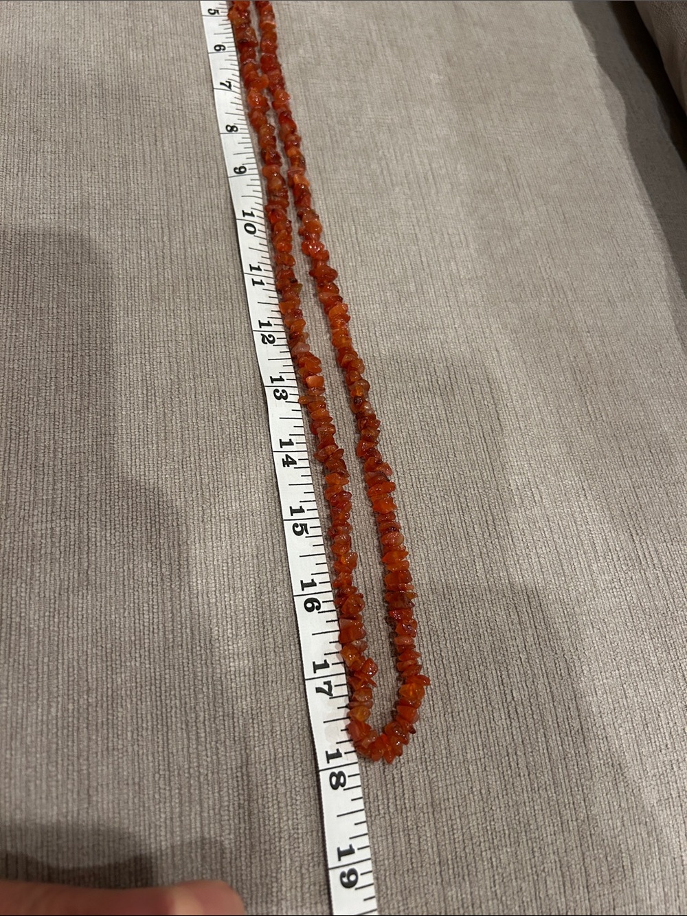 Orange Carnelian stone Chip Necklace - Women Jewelry image 4